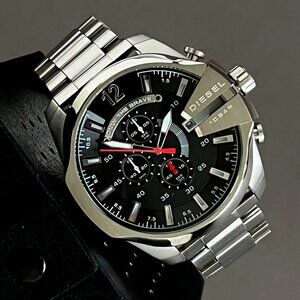 Diesel Mega Chief Chronograph Stainless Steel Watch (DZ4308) NEW